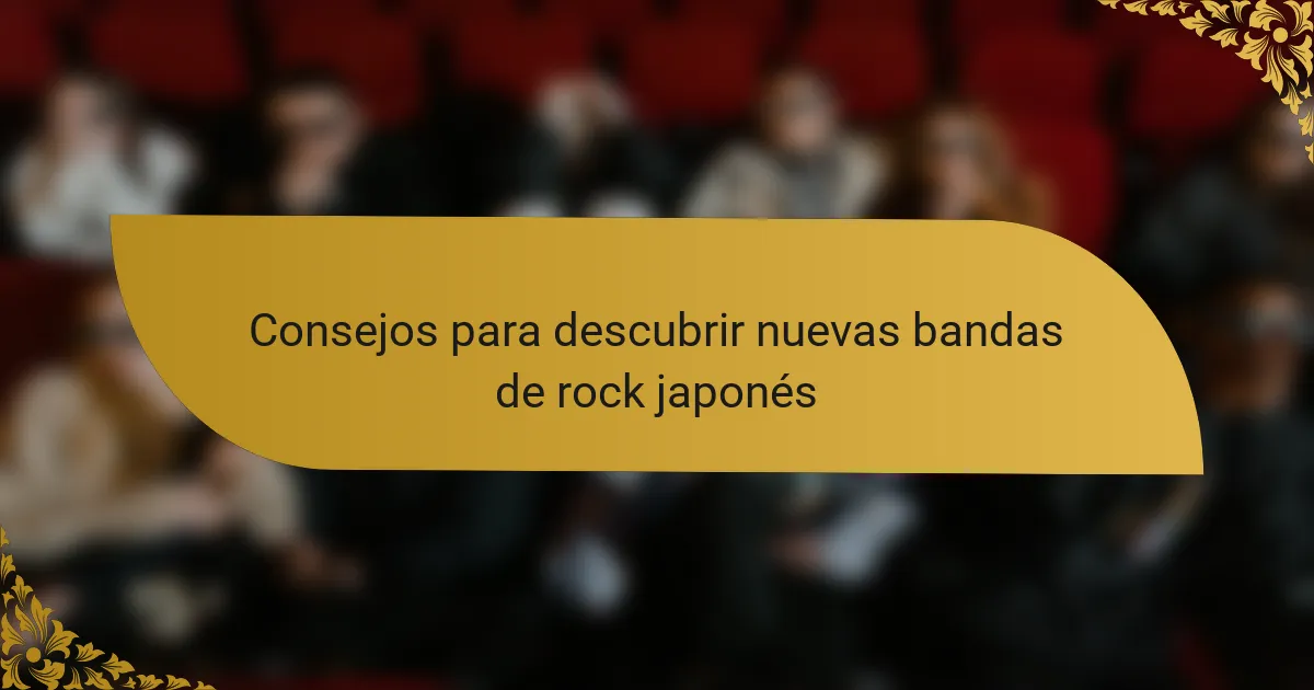 Consejos para descubrir nuevas bandas de rock japonés