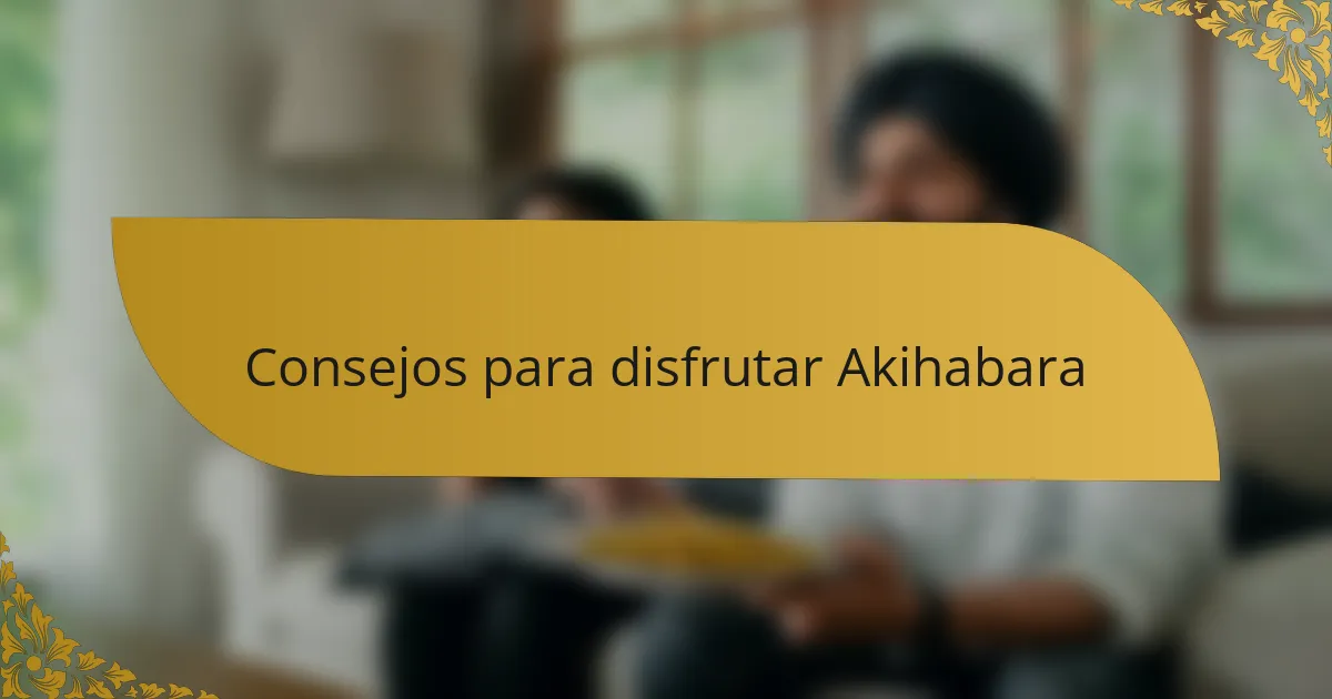 Consejos para disfrutar Akihabara