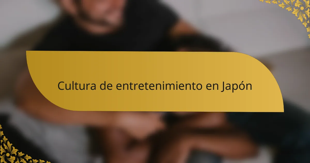 Cultura de entretenimiento en Japón