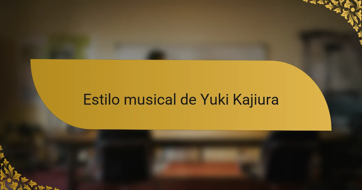 Estilo musical de Yuki Kajiura