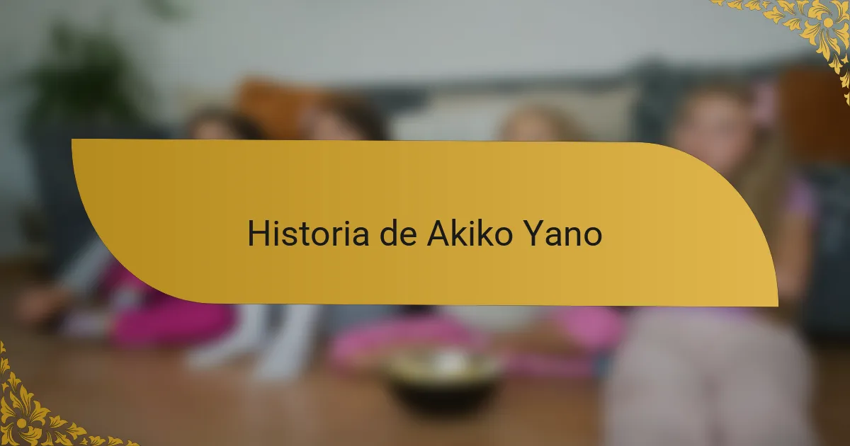 Historia de Akiko Yano