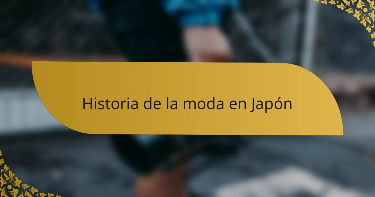 Historia de la moda en Japón