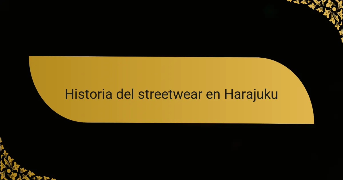 Historia del streetwear en Harajuku