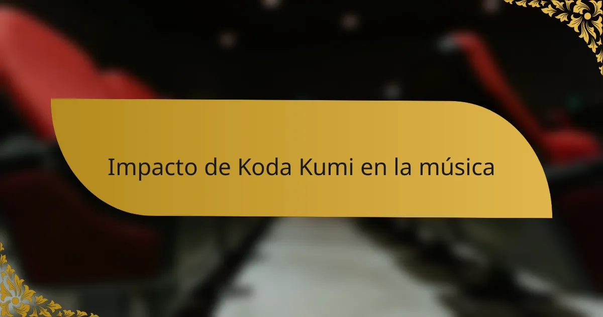 Impacto de Koda Kumi en la música
