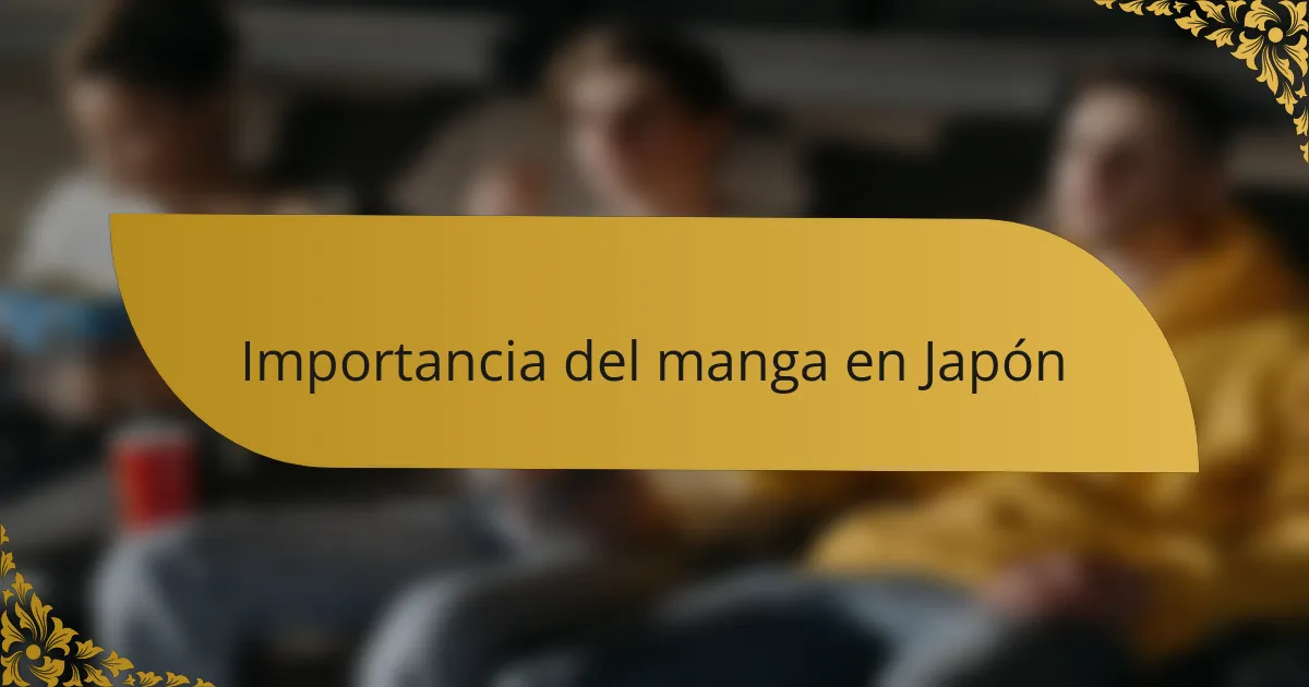 Importancia del manga en Japón