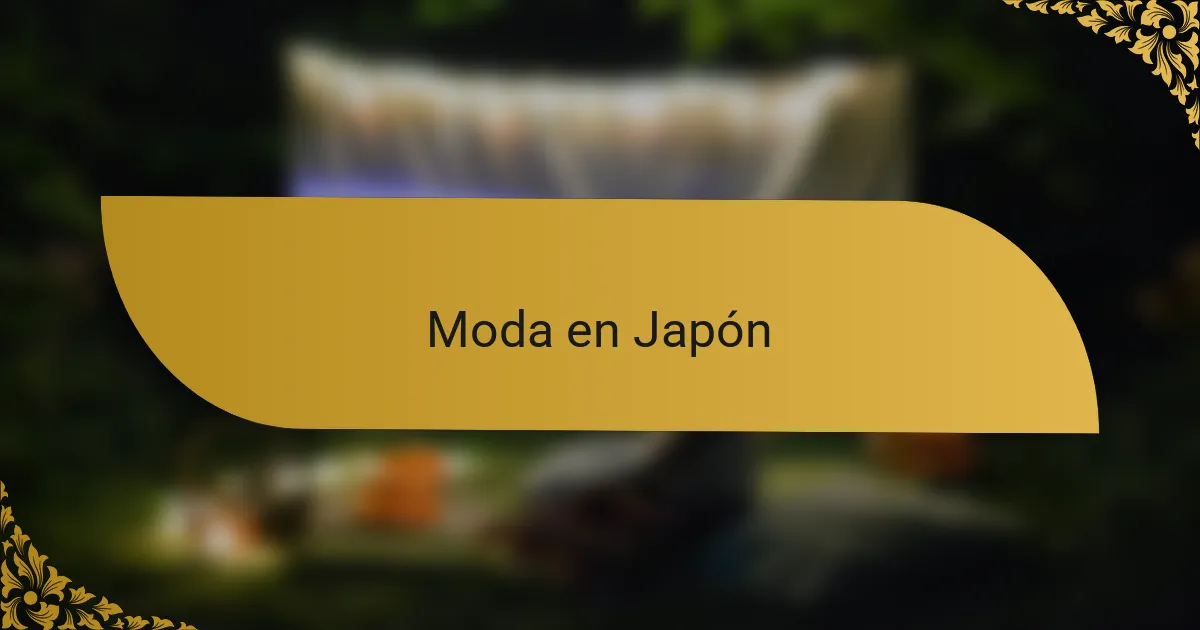 Moda en Japón