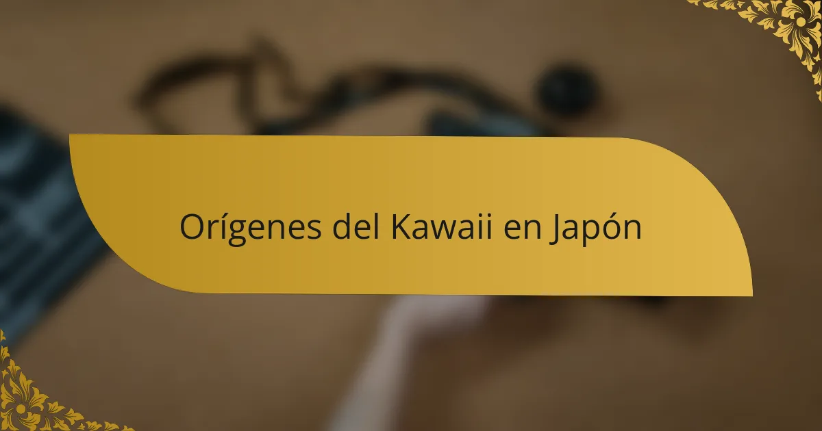Orígenes del Kawaii en Japón