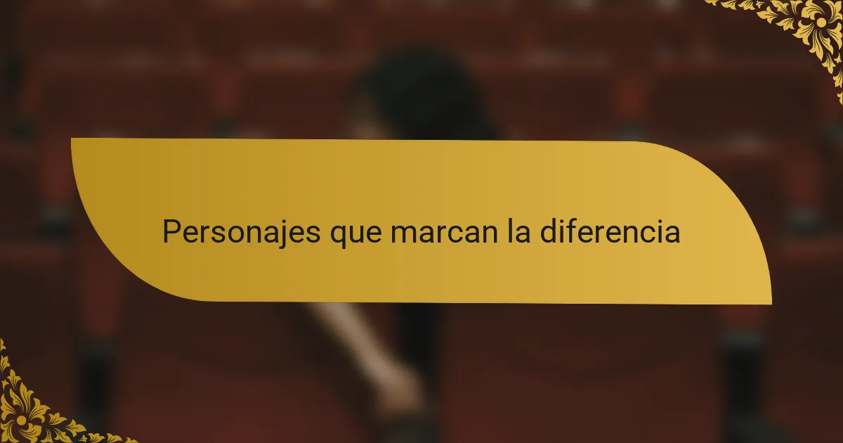 Personajes que marcan la diferencia