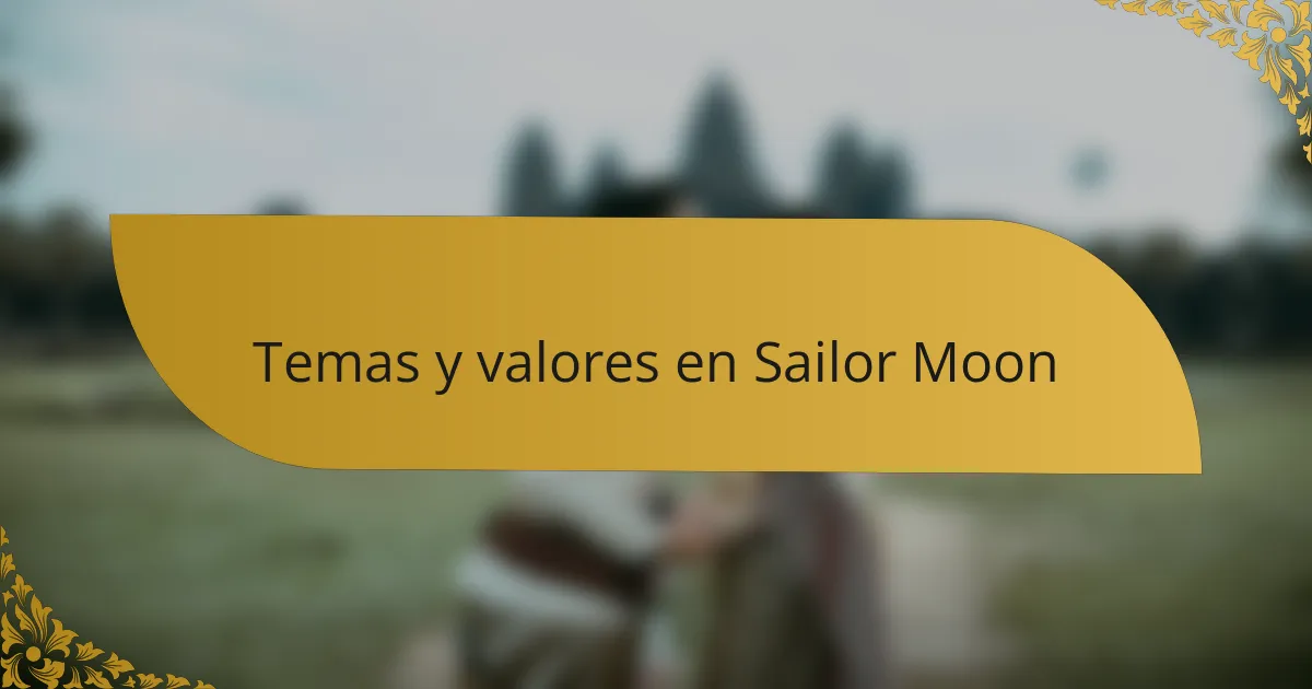 Temas y valores en Sailor Moon